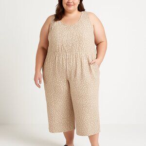 Muk Luks Tan Jumpsuit Y2K